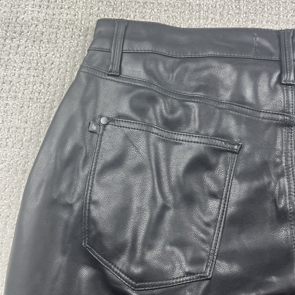 Judy Blue Faux Leather Straight Pants Size 16W Black Tummy Control JB88755 NEW - Picture 9 of 10